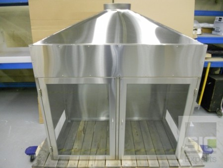 Table exhaust hood enclosure Table exhaust hood enclosure