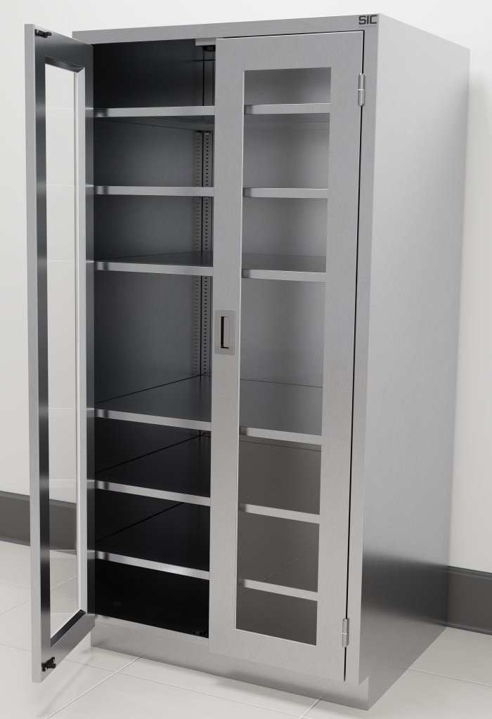 Stainless steel cabinet with shelves SIC37832 - Image 2