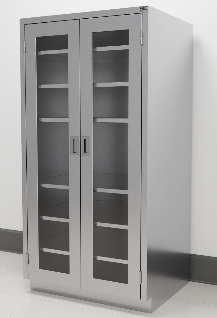 Stainless steel cabinet with shelves SIC37832