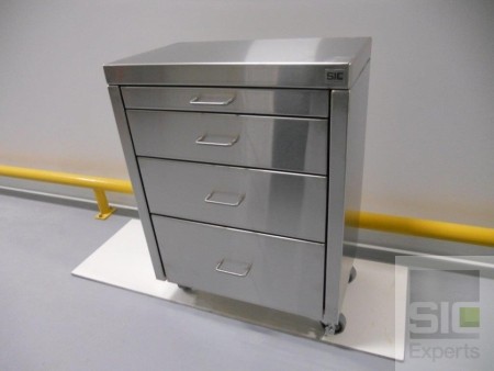 Stainless steel medical storage cart SIC32049