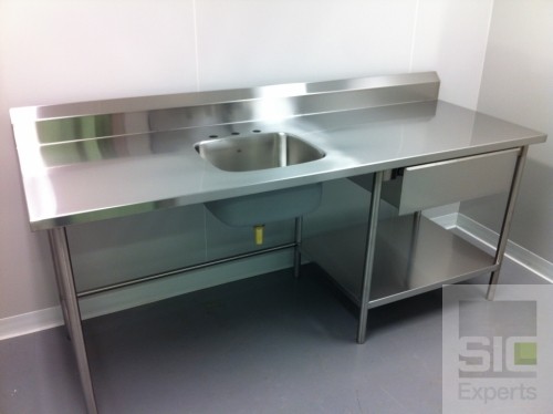 Laboratory counter table stainless steel SIC28240