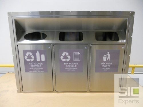 Stainless steel recycling bin SIC32811