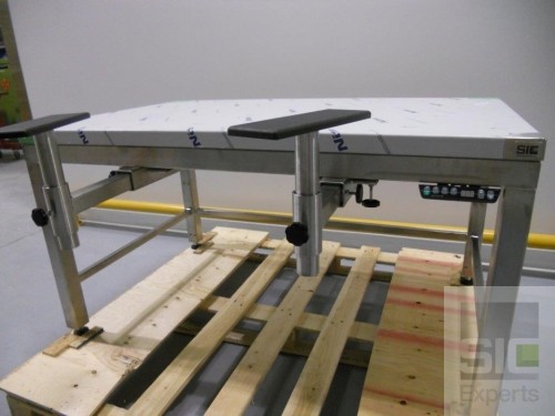 Ergonomic stainless steel adjustable height table SIC31928