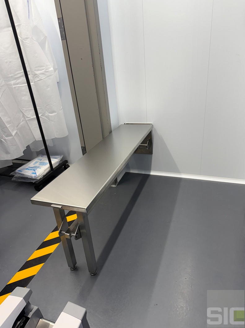 Wall mount fold down gowning bench SIC38778